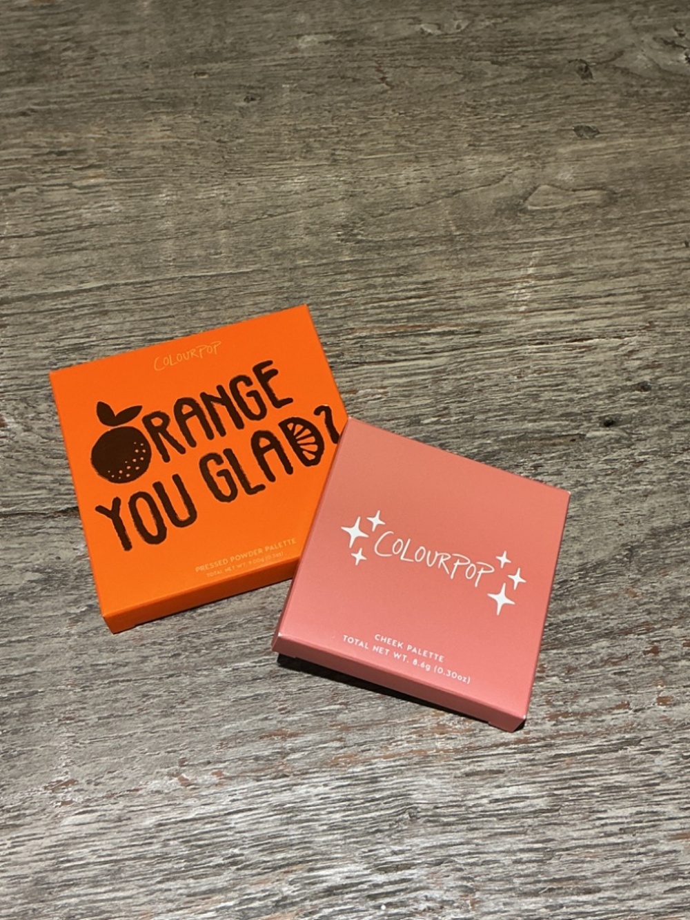 NIB ColourPop Orange You Glad Pressed Powder Palette and Cheek Palette